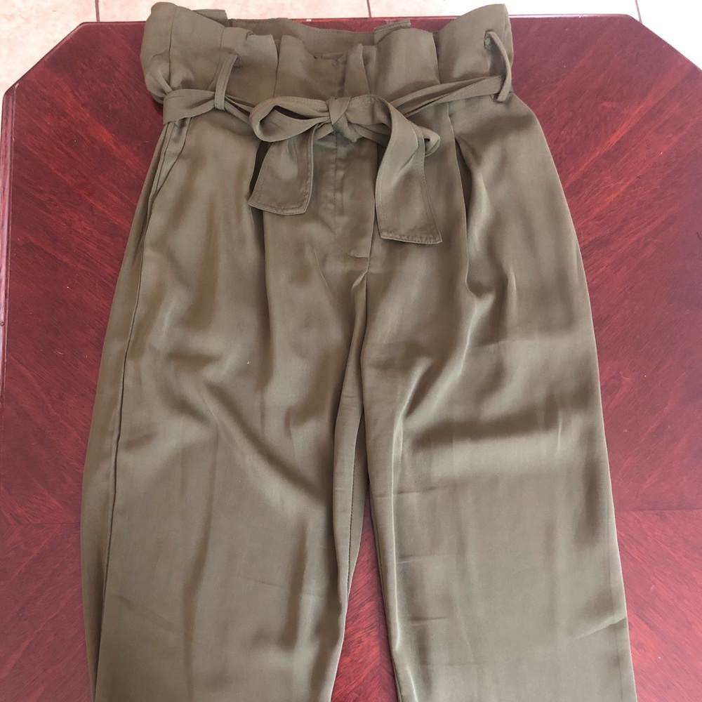 JLUX Label high waisted tie pants, long